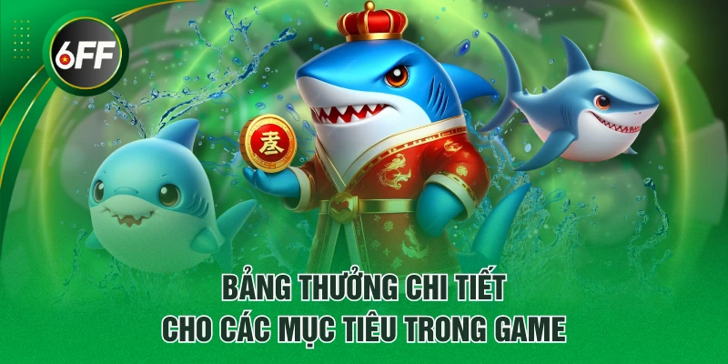 Bảng thưởng chi tiết cho các mục tiêu trong game